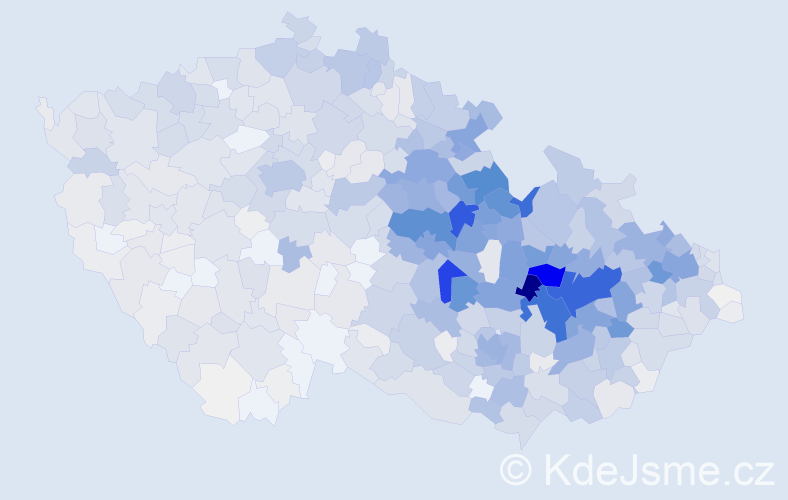 Příjmení: 'Dostál', počet výskytů 6282 v celé ČR