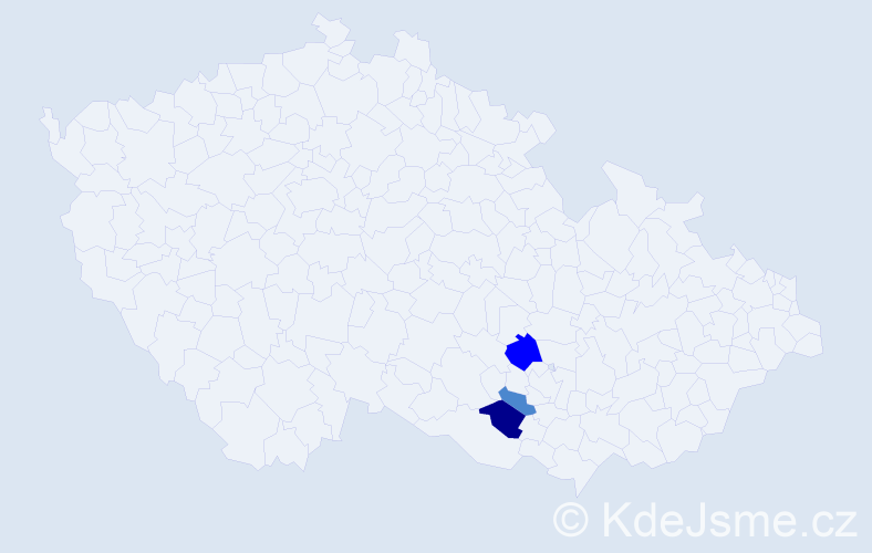 Příjmení: 'Halkiewicz', počet výskytů 6 v celé ČR