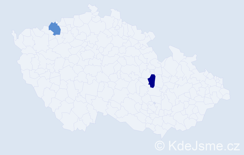 Příjmení: 'Sčepková', počet výskytů 2 v celé ČR
