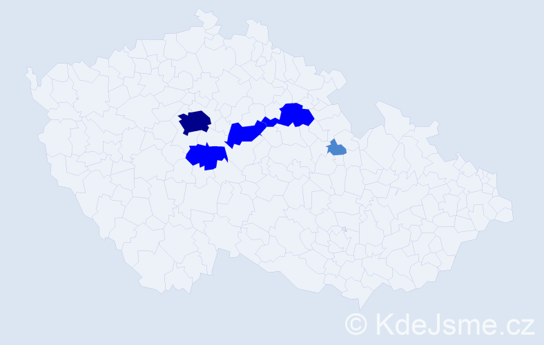 Příjmení: 'Maisnarová', počet výskytů 10 v celé ČR