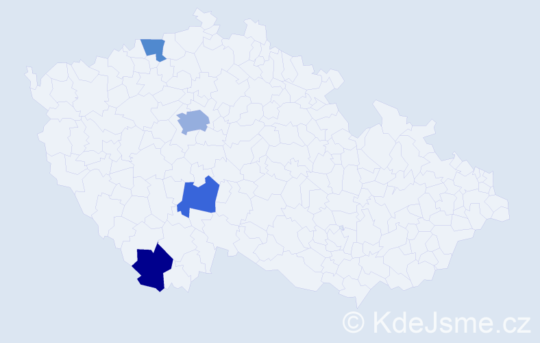 Příjmení: 'Strašrybková', počet výskytů 6 v celé ČR