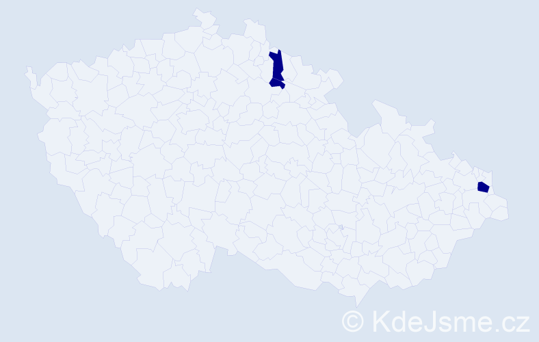 Příjmení: 'Weiszlemleinová', počet výskytů 3 v celé ČR