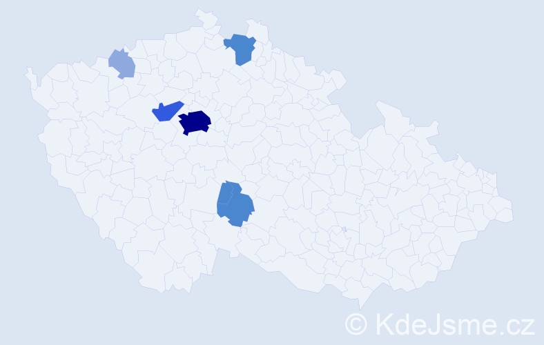 Příjmení: 'Lendr', počet výskytů 15 v celé ČR