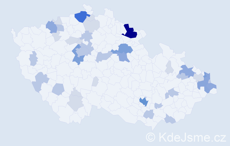 Příjmení: 'Kuric', počet výskytů 113 v celé ČR