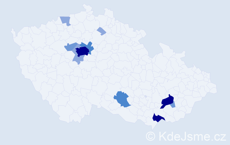 Příjmení: 'Bukový', počet výskytů 31 v celé ČR