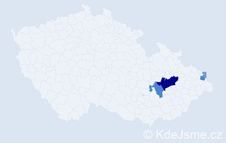 Příjmení: 'Krupášová', počet výskytů 14 v celé ČR