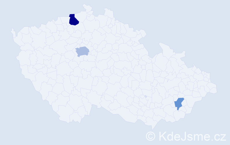 Příjmení: 'Kyriakou', počet výskytů 7 v celé ČR