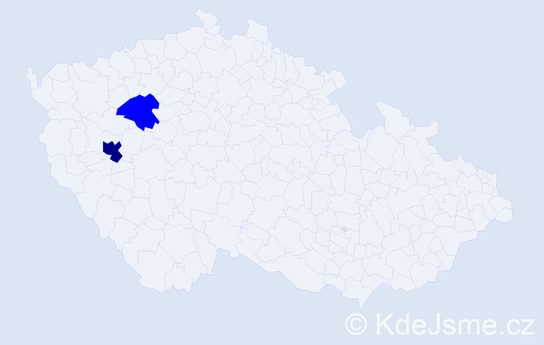 Příjmení: 'Veklincová', počet výskytů 5 v celé ČR