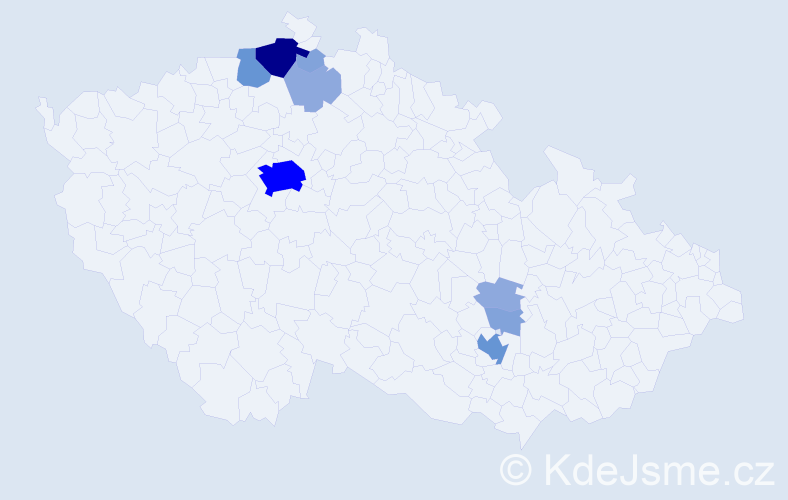 Příjmení: 'Melničák', počet výskytů 26 v celé ČR