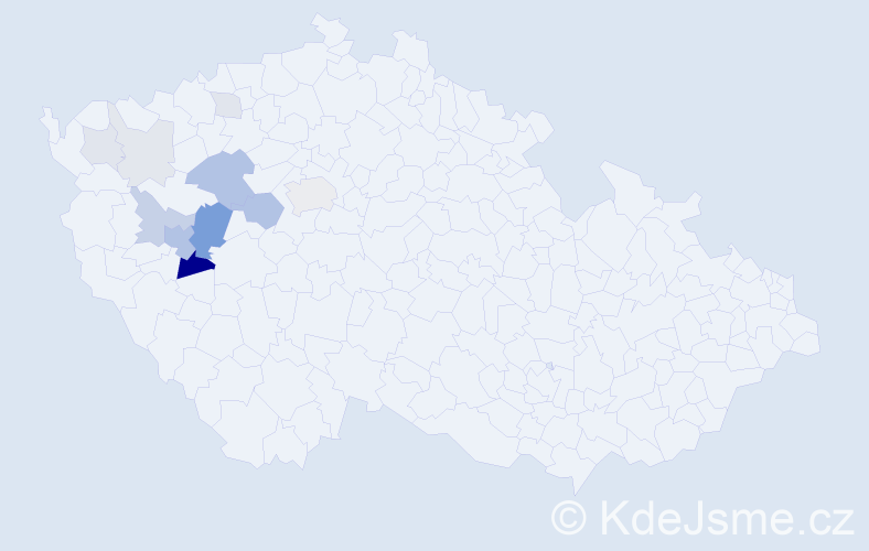 Příjmení: 'Fast', počet výskytů 33 v celé ČR