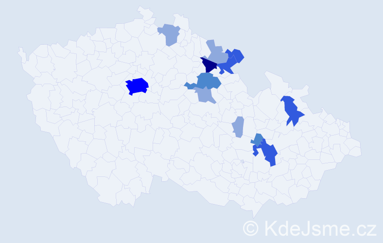 Příjmení: 'Ringlová', počet výskytů 29 v celé ČR