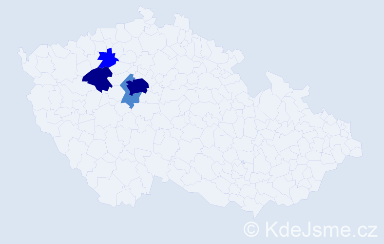 Příjmení: 'Sklouza', počet výskytů 9 v celé ČR