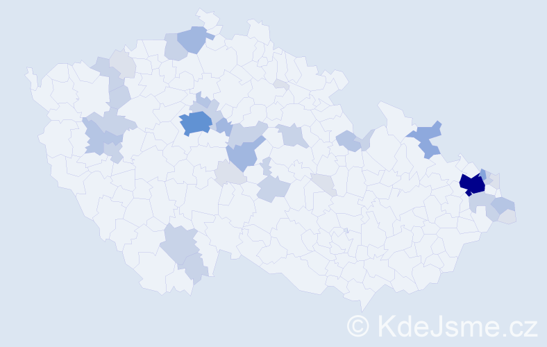Příjmení: 'Dobřanský', počet výskytů 104 v celé ČR