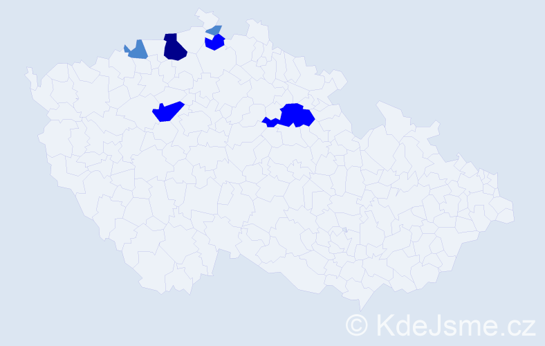 Příjmení: 'Bendelová', počet výskytů 11 v celé ČR