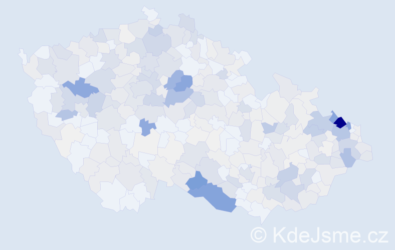 Příjmení: 'Plačková', počet výskytů 1593 v celé ČR