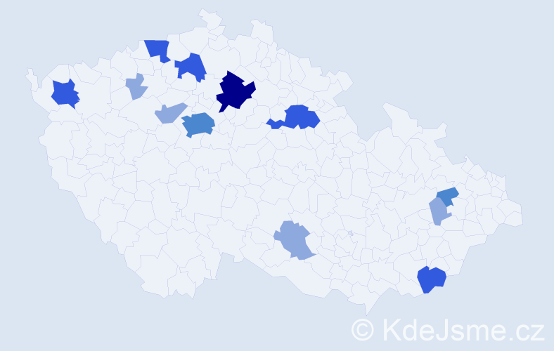 Příjmení: 'Abert', počet výskytů 28 v celé ČR