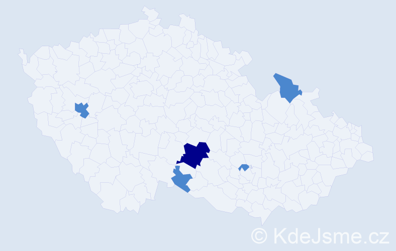 Příjmení: 'Pleskal', počet výskytů 7 v celé ČR