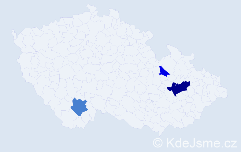 Příjmení: 'Krawec', počet výskytů 7 v celé ČR
