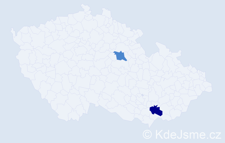 Příjmení: 'Chimiák', počet výskytů 4 v celé ČR