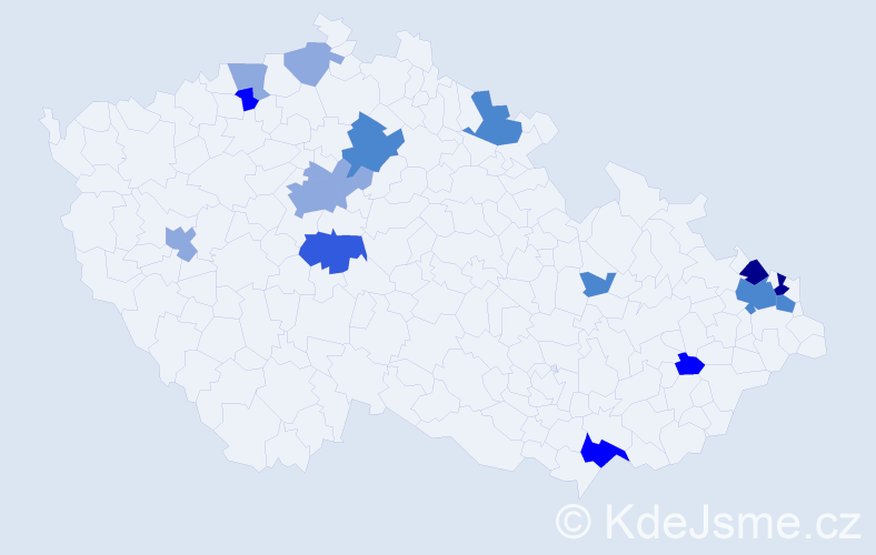 Příjmení: 'Galambošová', počet výskytů 41 v celé ČR