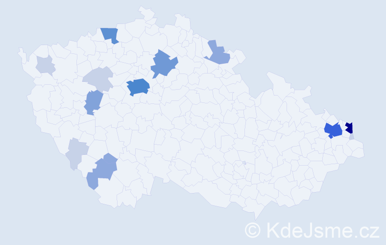 Příjmení: 'Racová', počet výskytů 47 v celé ČR