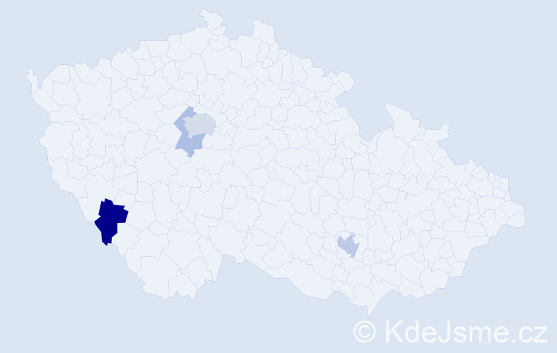 Příjmení: 'Hanynets', počet výskytů 8 v celé ČR