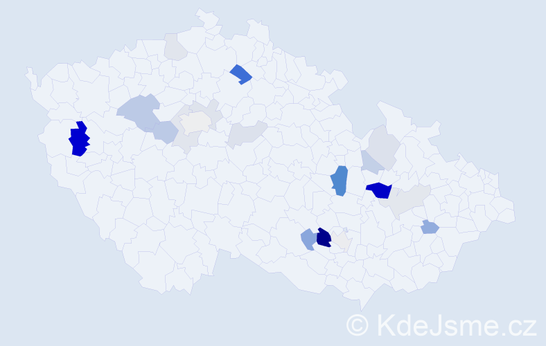 Příjmení: 'Barančíková', počet výskytů 44 v celé ČR