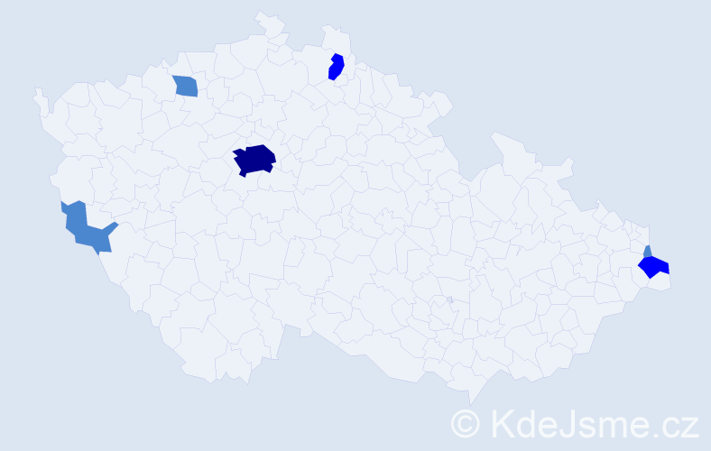 Příjmení: 'Datko', počet výskytů 10 v celé ČR