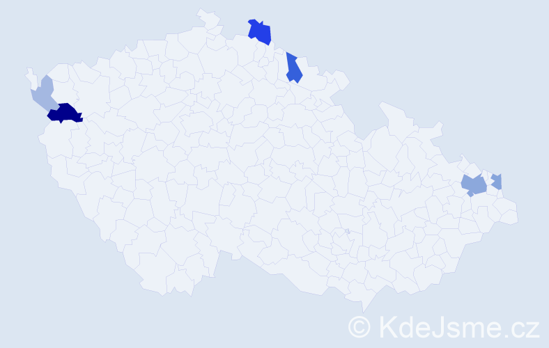 Příjmení: 'Gezo', počet výskytů 15 v celé ČR