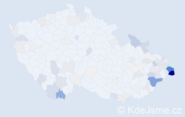 Příjmení: 'Labajová', počet výskytů 328 v celé ČR