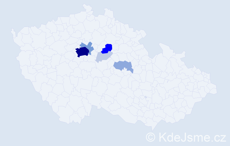 Příjmení: 'Smlsalová', počet výskytů 24 v celé ČR