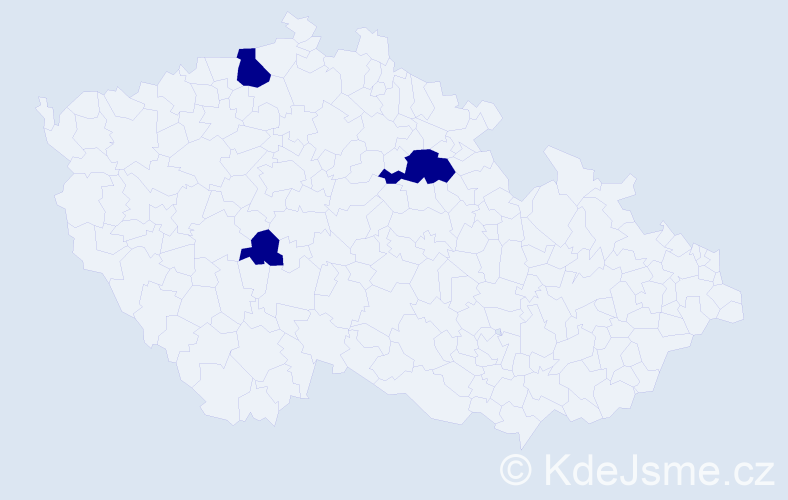 Příjmení: 'Kostyšyn', počet výskytů 3 v celé ČR