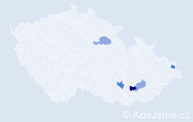 Příjmení: 'Vajnrajch', počet výskytů 11 v celé ČR