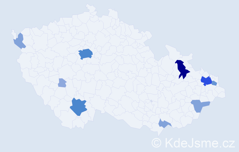 Příjmení: 'Višvaderová', počet výskytů 31 v celé ČR