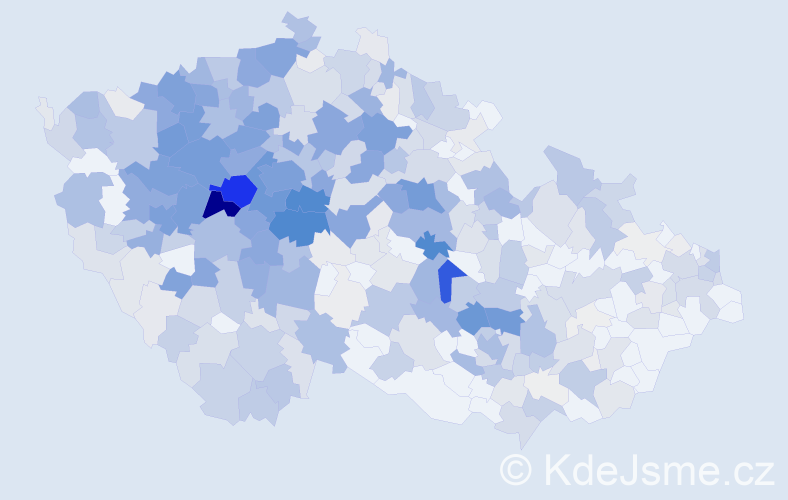 Příjmení: 'Šebek', počet výskytů 2261 v celé ČR