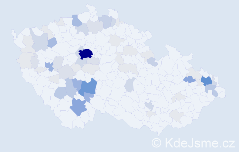 Příjmení: 'Vrkoč', počet výskytů 216 v celé ČR