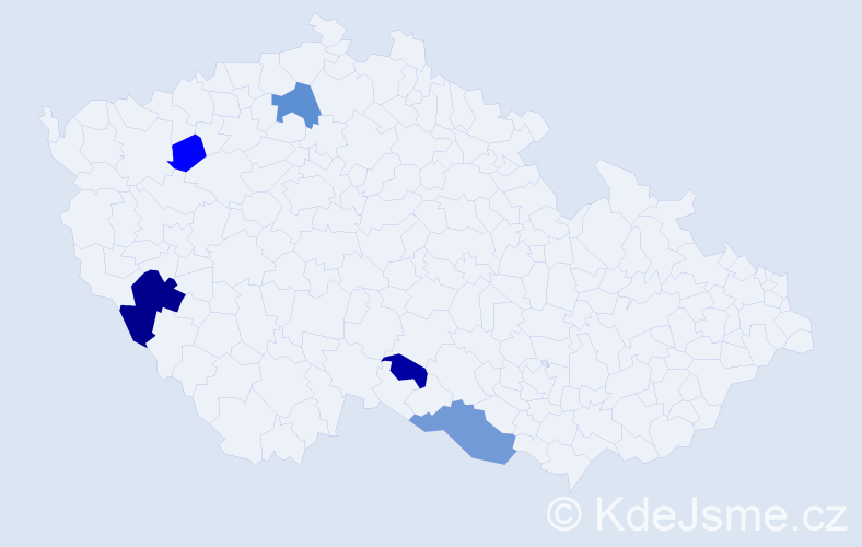 Příjmení: 'Zvonarová', počet výskytů 10 v celé ČR