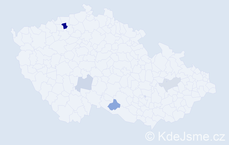 Příjmení: 'Dobosi', počet výskytů 7 v celé ČR