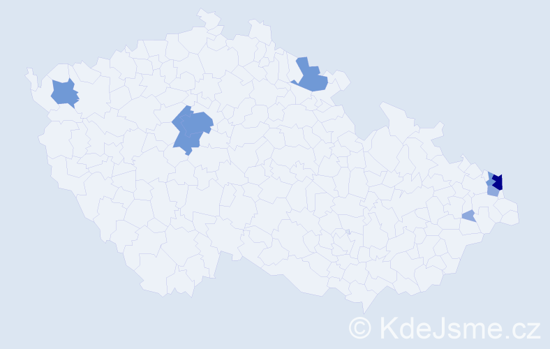 Příjmení: 'Pastierik', počet výskytů 18 v celé ČR