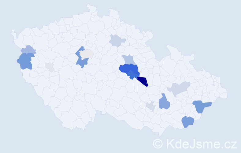Příjmení: 'Kunhart', počet výskytů 55 v celé ČR