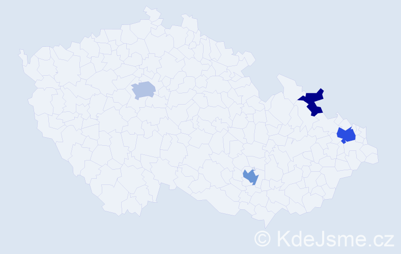 Příjmení: 'Bachrach', počet výskytů 8 v celé ČR