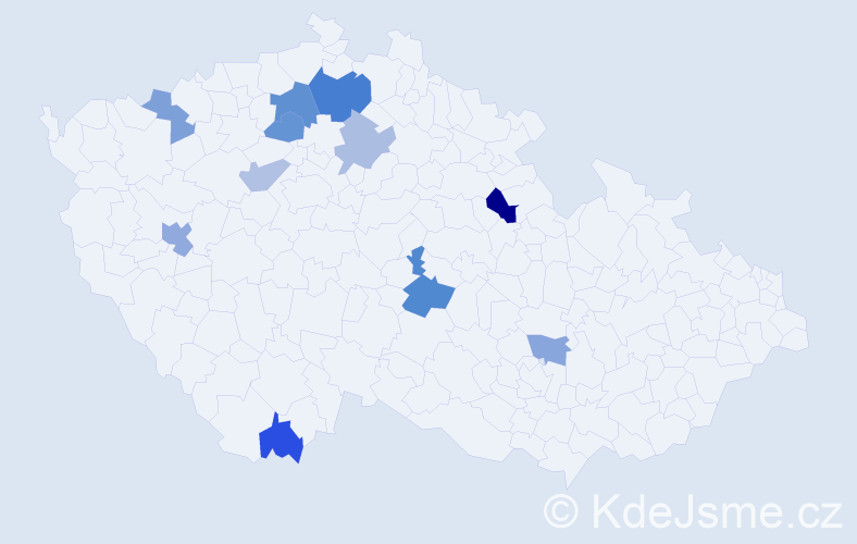 Příjmení: 'Davaadorj', počet výskytů 17 v celé ČR