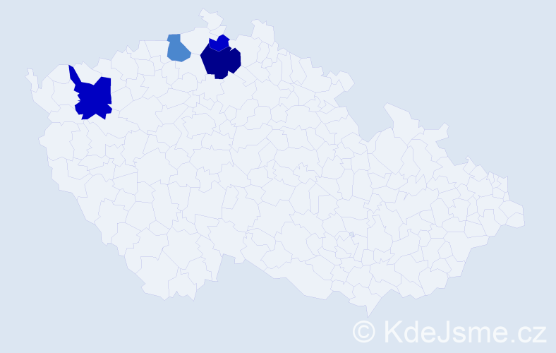 Příjmení: 'Hlavan', počet výskytů 9 v celé ČR