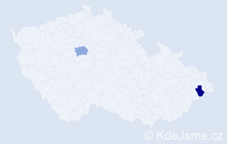 Příjmení: 'Patty', počet výskytů 6 v celé ČR