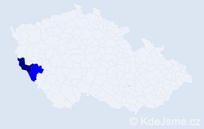 Příjmení: 'Apfelbek', počet výskytů 7 v celé ČR