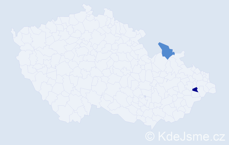 Příjmení: 'Kurdel', počet výskytů 4 v celé ČR