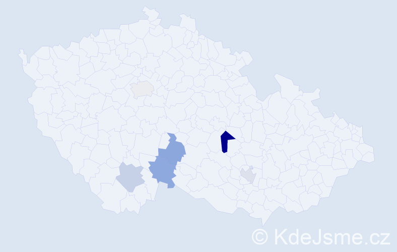 Příjmení: 'Mühlhandl', počet výskytů 7 v celé ČR