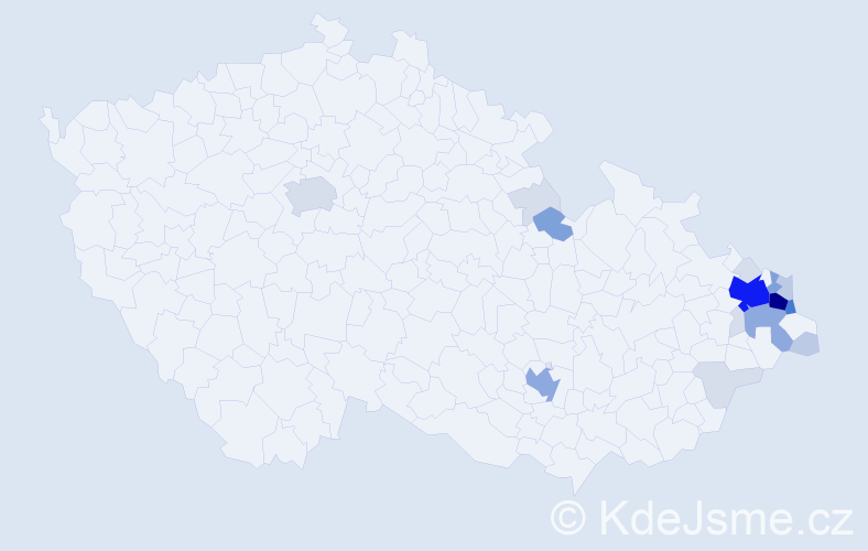 Příjmení: 'Burkotová', počet výskytů 68 v celé ČR