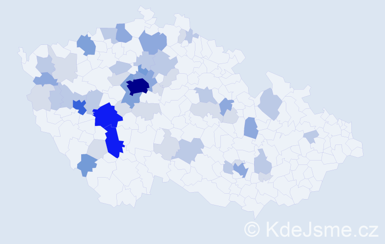 Příjmení: 'Cvrk', počet výskytů 146 v celé ČR