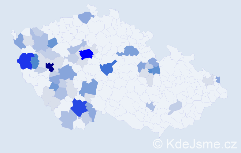 Příjmení: 'Duspivová', počet výskytů 221 v celé ČR